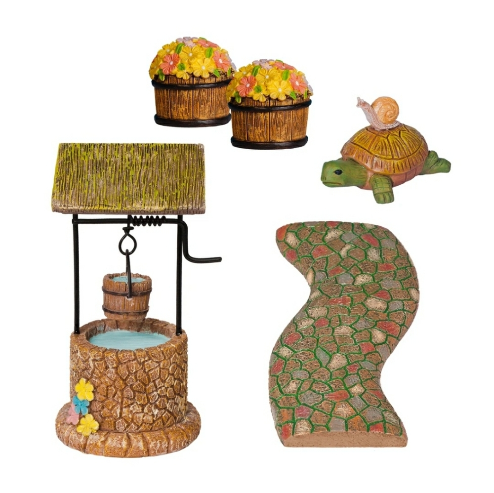 11 piece resin miniature fairy garden kit - Picture 5 of 6